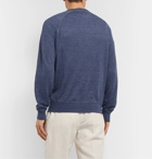 Brunello Cucinelli - Slim-Fit Linen and Cotton-Blend Sweatshirt - Blue
