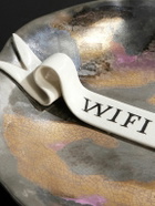 L'Objet - Ruan Hoffmann Wifi Off Painted Earthenware Plate