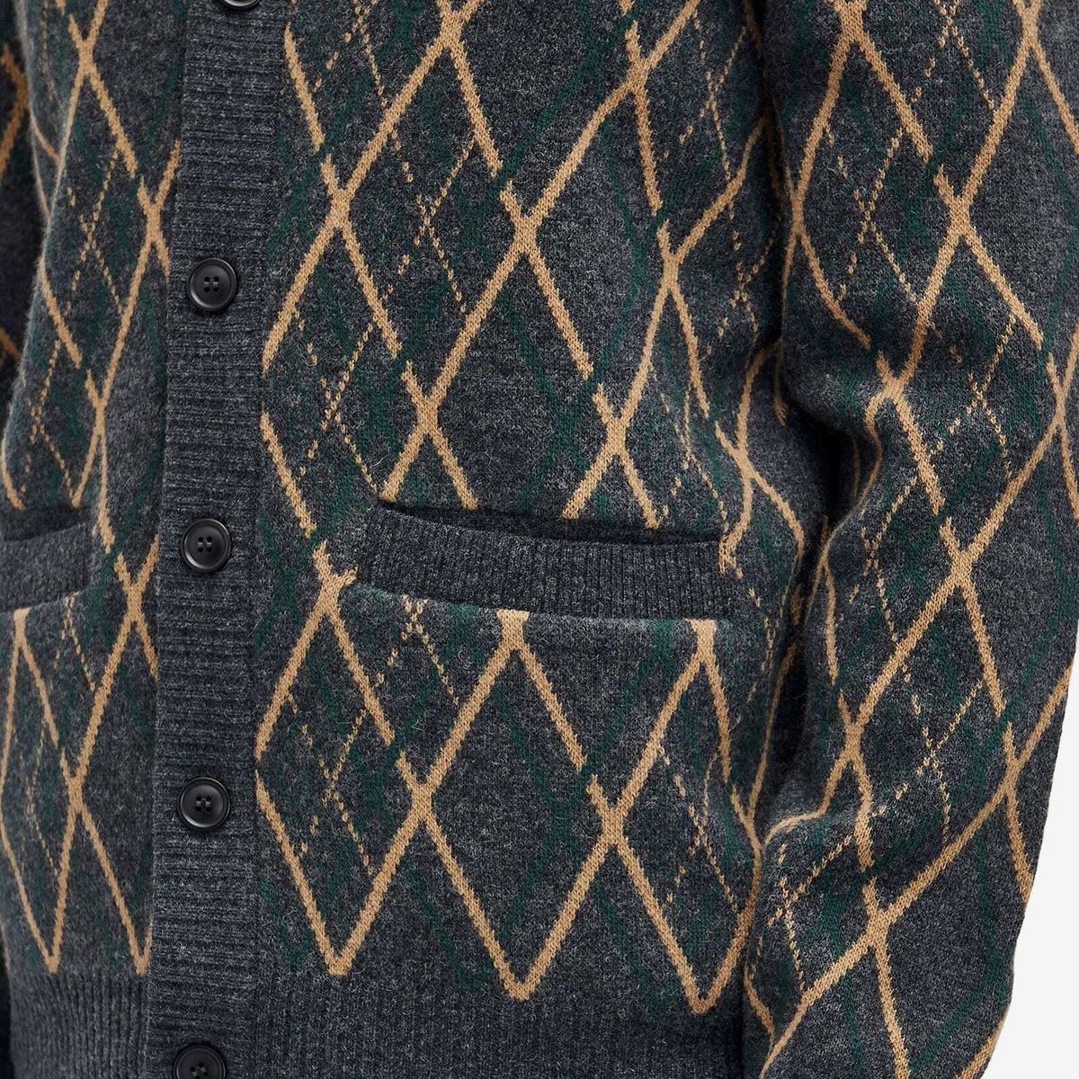 Barbour Men's Ferguson Knitted Cardigan in Black Marl