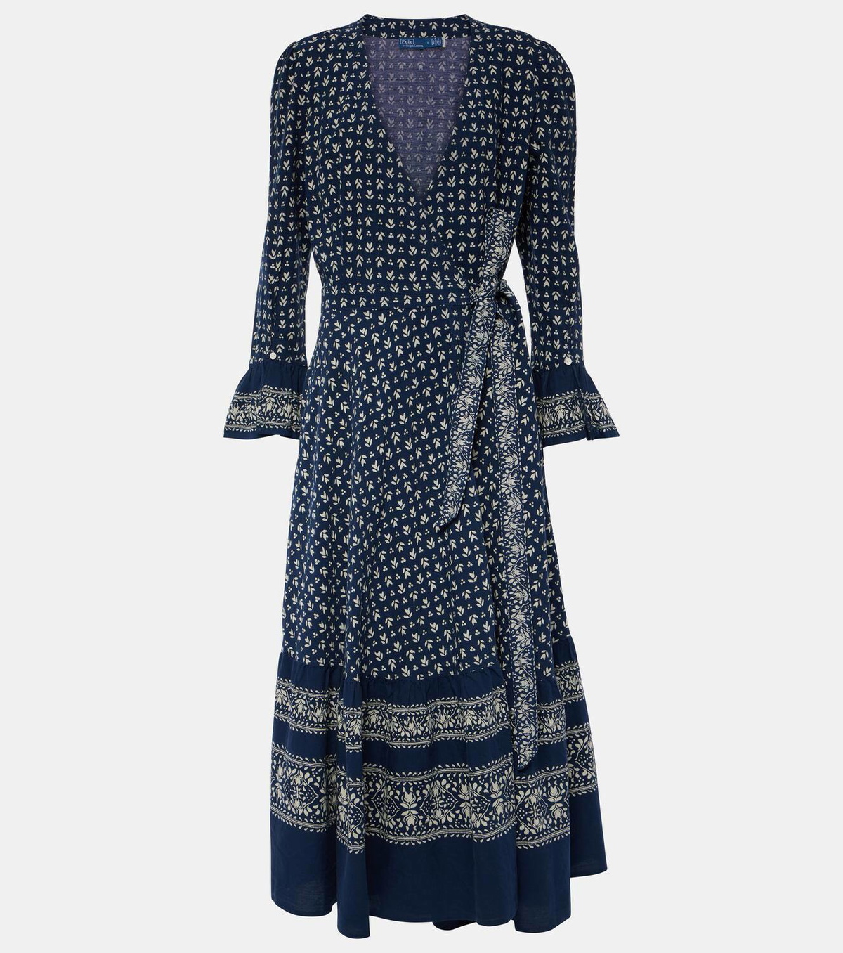 Polo Ralph Lauren Floral ruffled cotton wrap dress Polo
