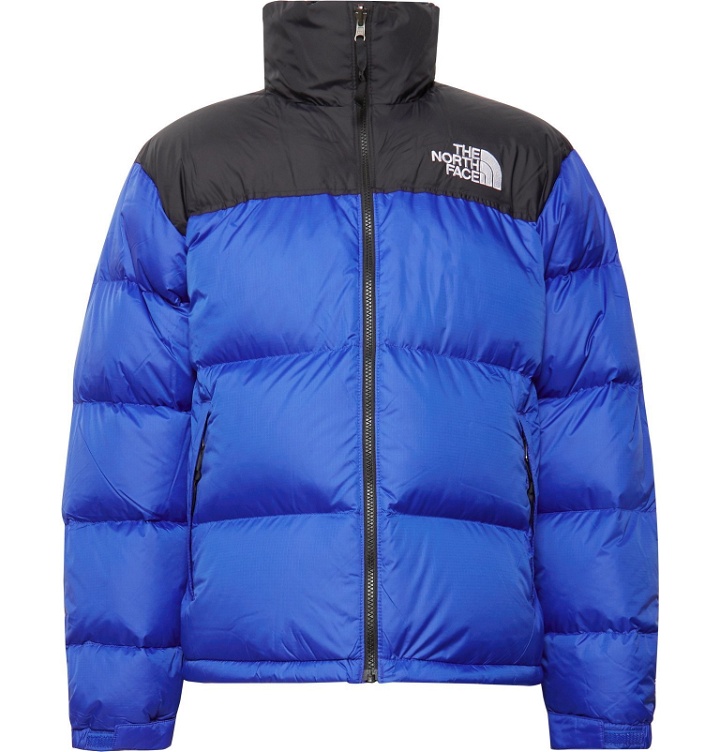 Photo: The North Face - 1996 Nuptse Colour-Block Quilted Nylon-Ripstop Down Jacket - Blue