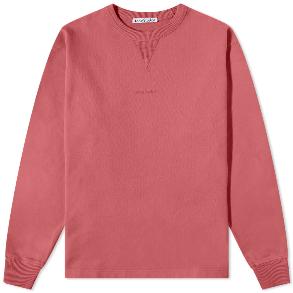 Acne Studios Men's Fin Stamp Crew Sweat in Old Pink Acne Studios