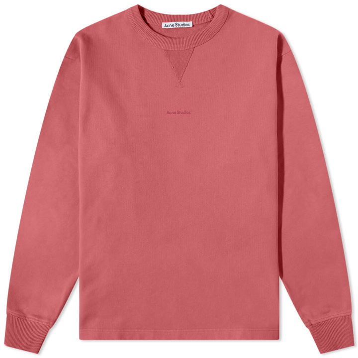 Photo: Acne Studios Men's Fin Stamp Crew Sweat in Old Pink