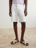 Canali - Straight-Leg Linen And Silk-Blend Bermuda Shorts - White