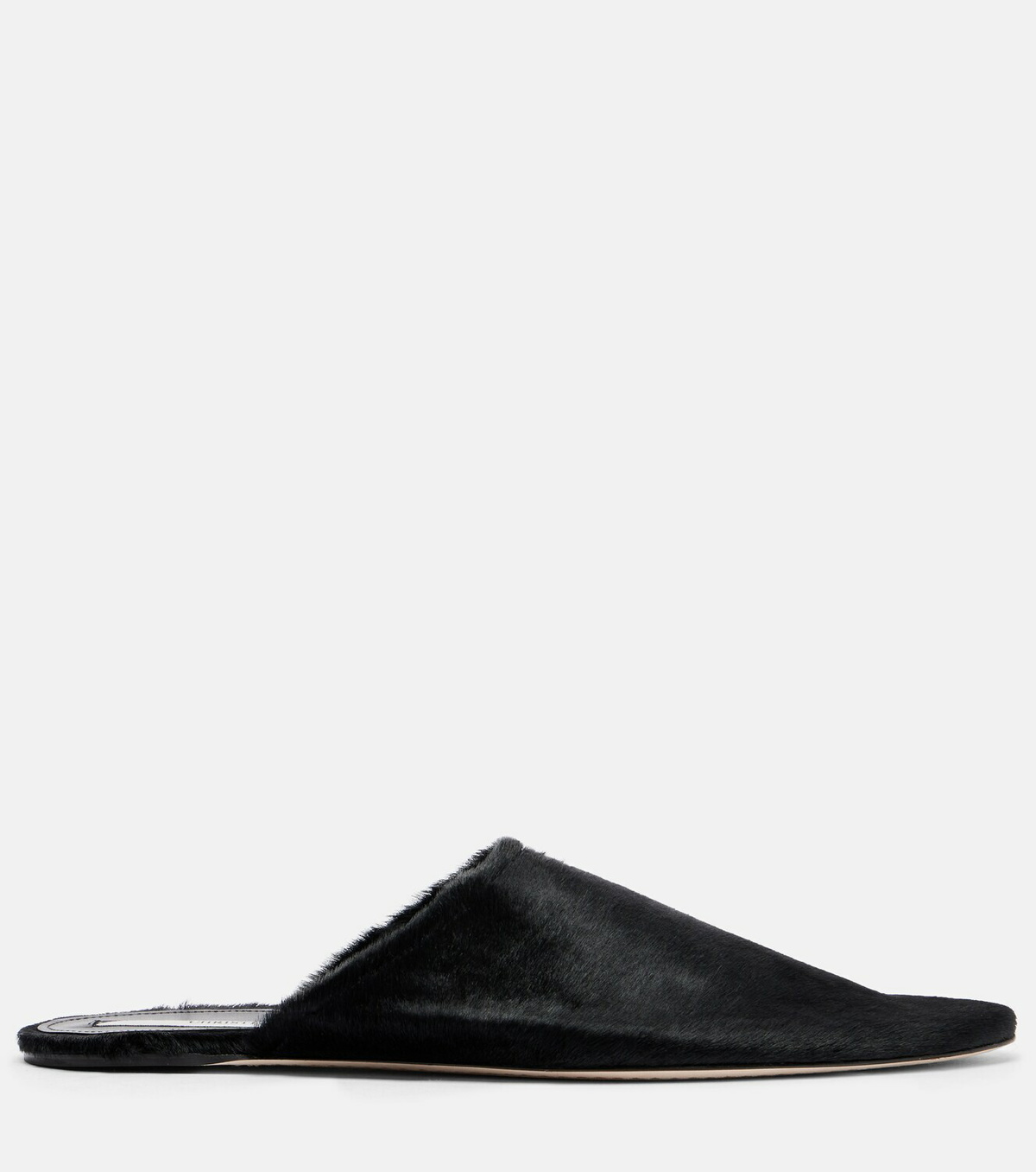 Christen Elipse calf hair mules