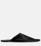 Christen Elipse calf hair mules