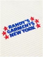 Randy's Garments - Logo-Embroidered Waffle-Knit Cotton-Jersey T-Shirt - Neutrals