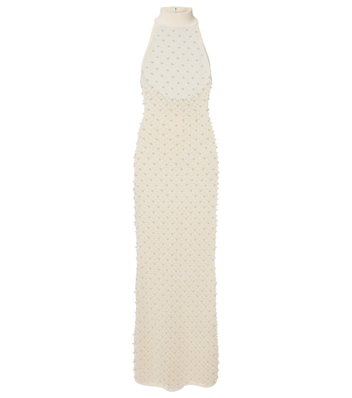 Photo: David Koma Crochet embellished turtleneck gown