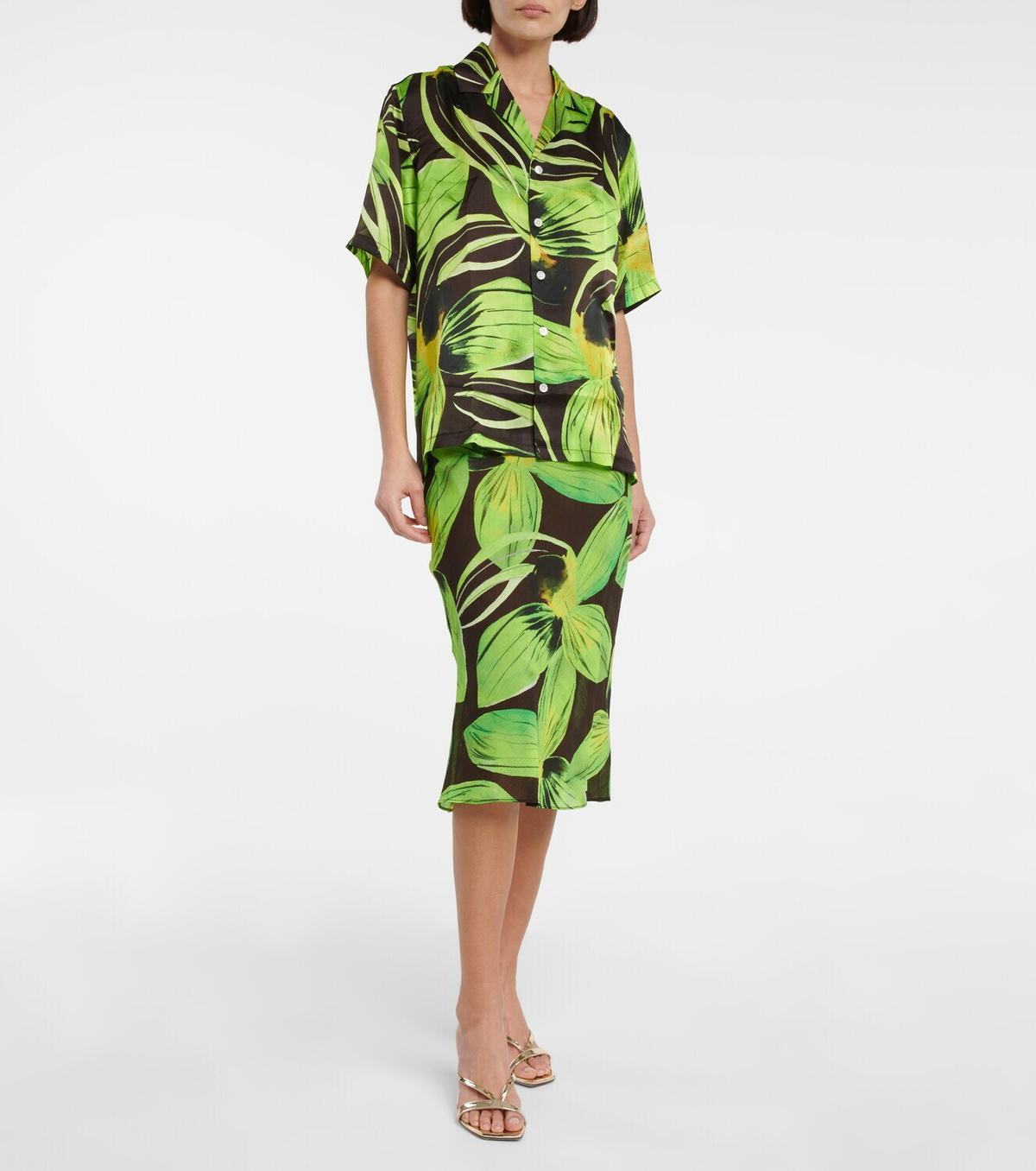 Louisa Ballou - Weekend printed silk shirt