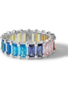 Hatton Labs - Eternity Sterling Silver Crystal Ring - Silver