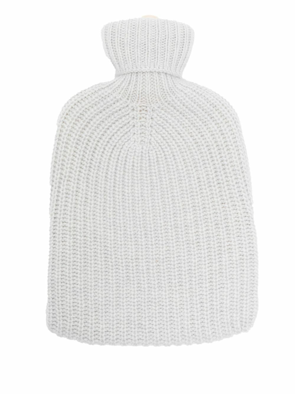 Johnstons Of Elgin Grey Ribbed Cashmere Hot Water Bottle