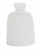Johnstons Of Elgin Grey Ribbed Cashmere Hot Water Bottle