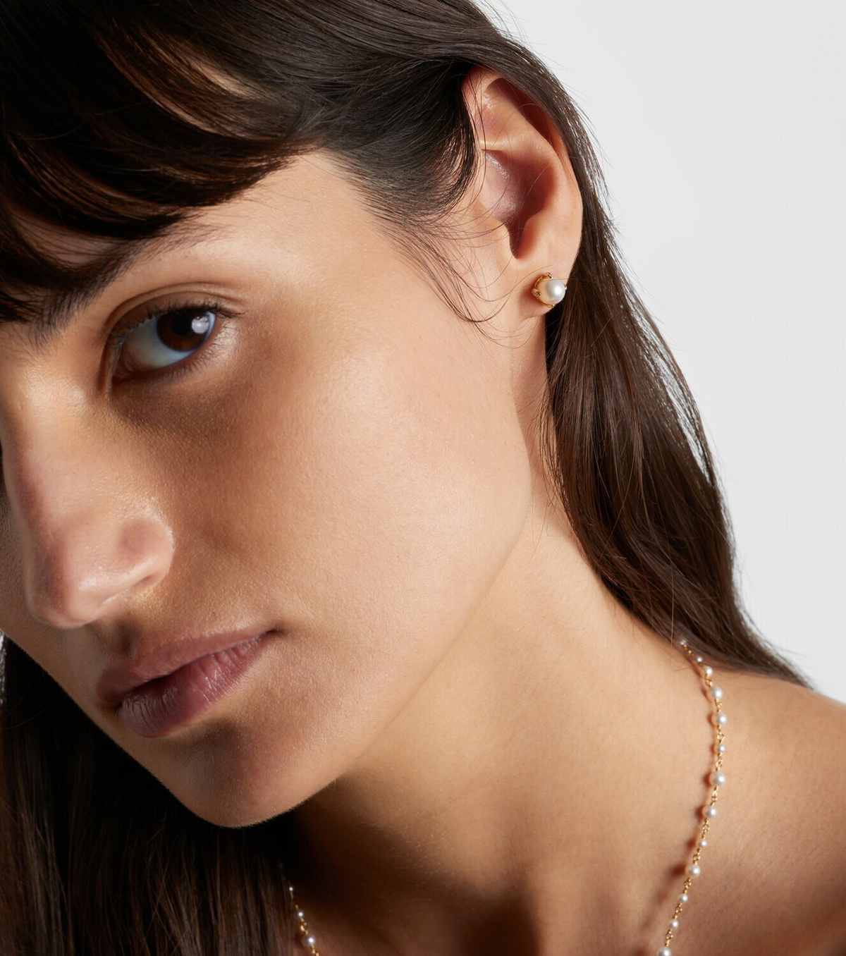 David Yurman Pearl Classics 18kt gold earrings with pearls and diamonds