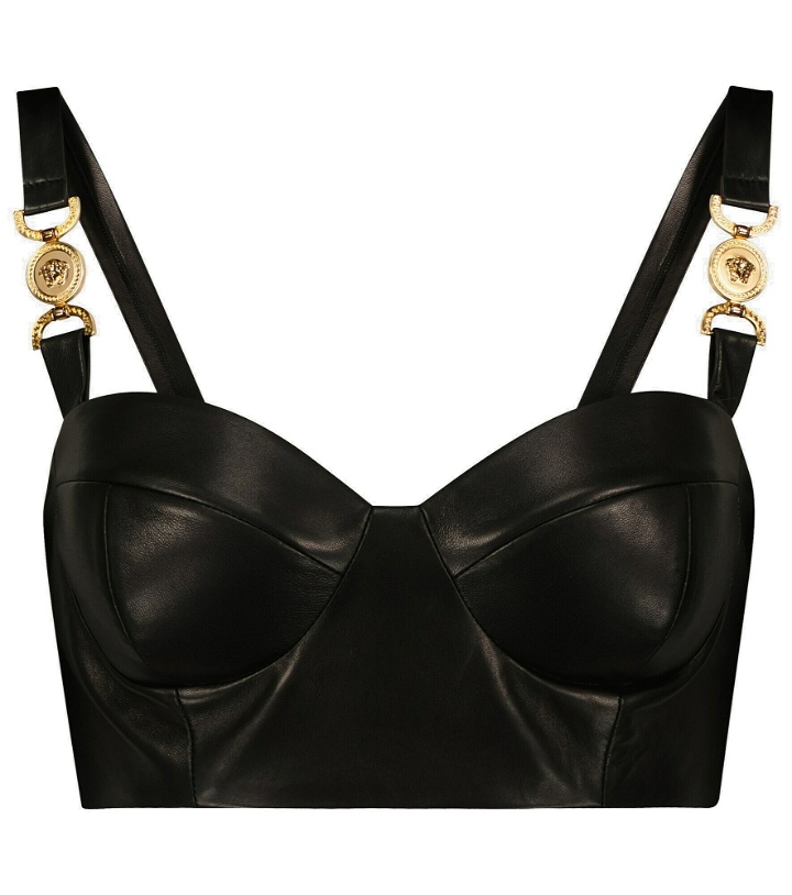 Photo: Versace - Leather bustier top