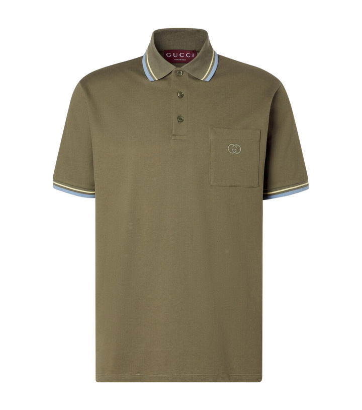 Photo: Gucci Cotton-blend piqué polo shirt