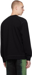 GANNI Black Dropped Shoulders Sweatshirt