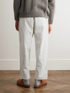 Universal Works - Wide-Leg Pleated Cotton-Twill Trousers - Neutrals
