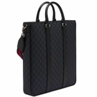 Gucci Men's GG Leather Tote Bag in Black 