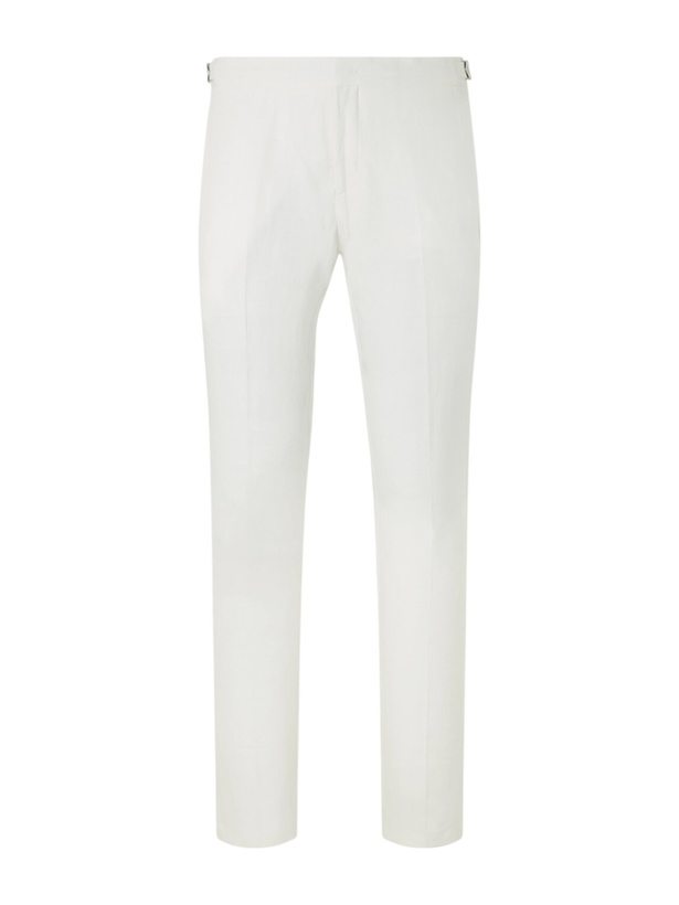 Photo: Orlebar Brown - Griffon Straight-Leg Linen Trousers - White