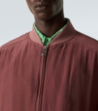 Versace Oversized silk poplin blouson jacket
