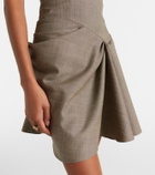 McQueen Draped gathered minidress