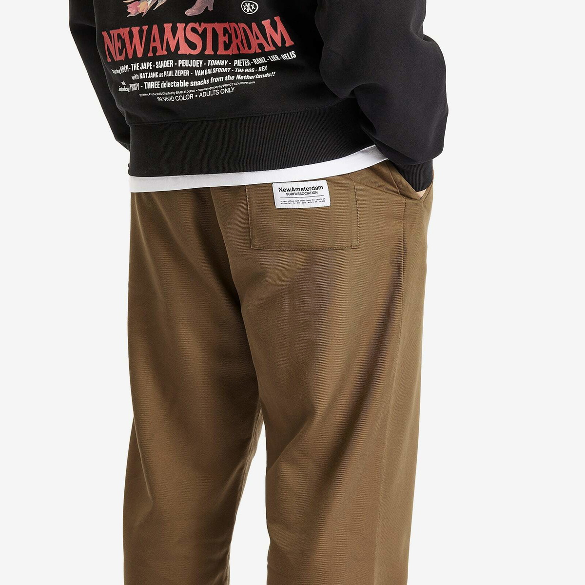 New Amsterdam Surf Association Men's Twill Work Trousers in Brown