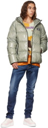 Dsquared2 Gray Hooded Down Jacket