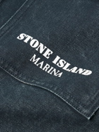 Stone Island - Marina Logo-Print Denim Overshirt - Blue