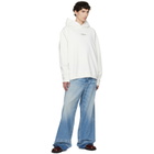 Maison Margiela White Reversed Logo Hoodie