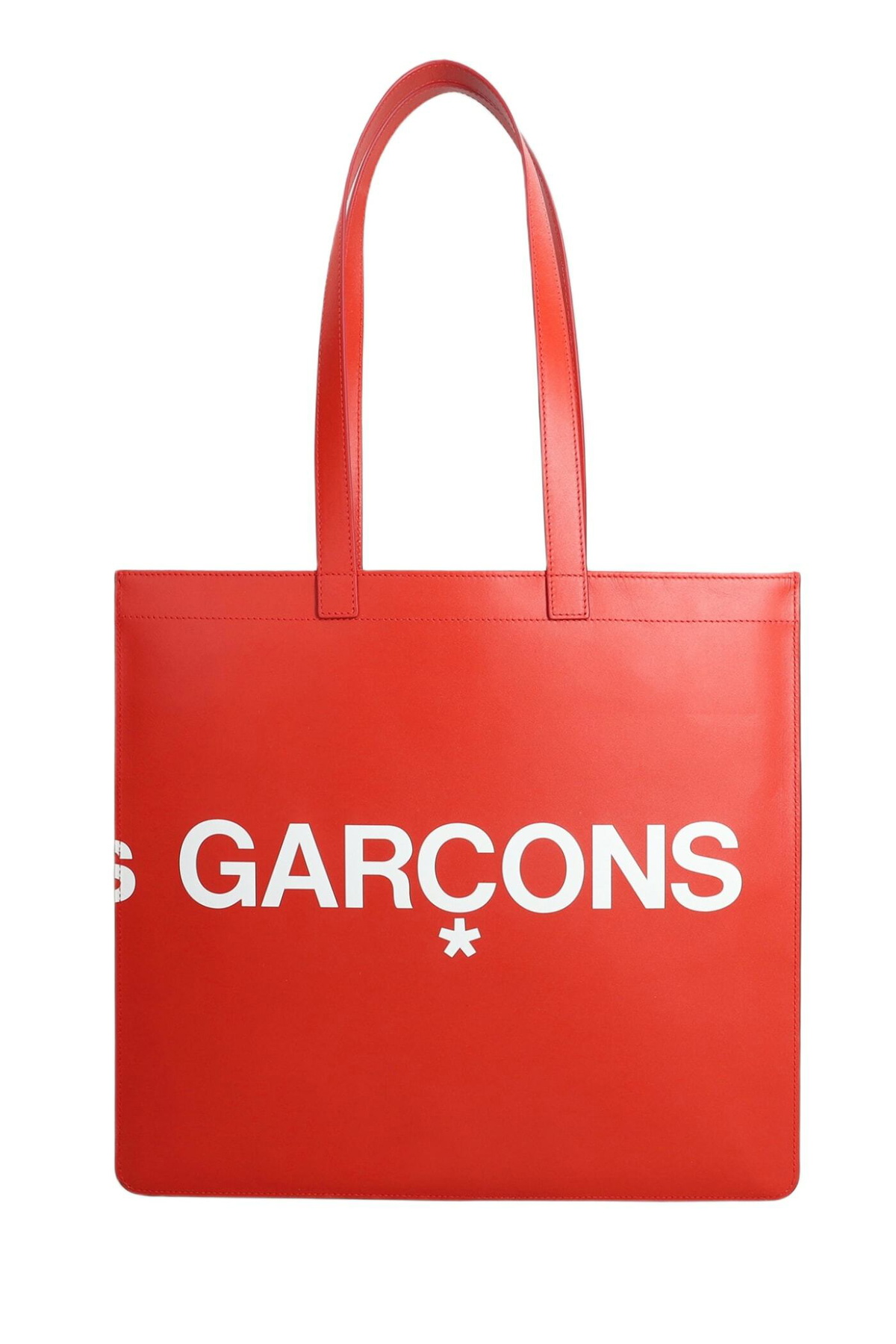 Comme des Garçons Wallet Tote In Red Leather