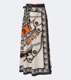 La DoubleJ Sarong printed cotton muslin wrap skirt