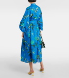 Erdem Floral cotton and linen midi dress