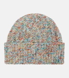 Loewe Logo wool and cashmere-blend beanie
