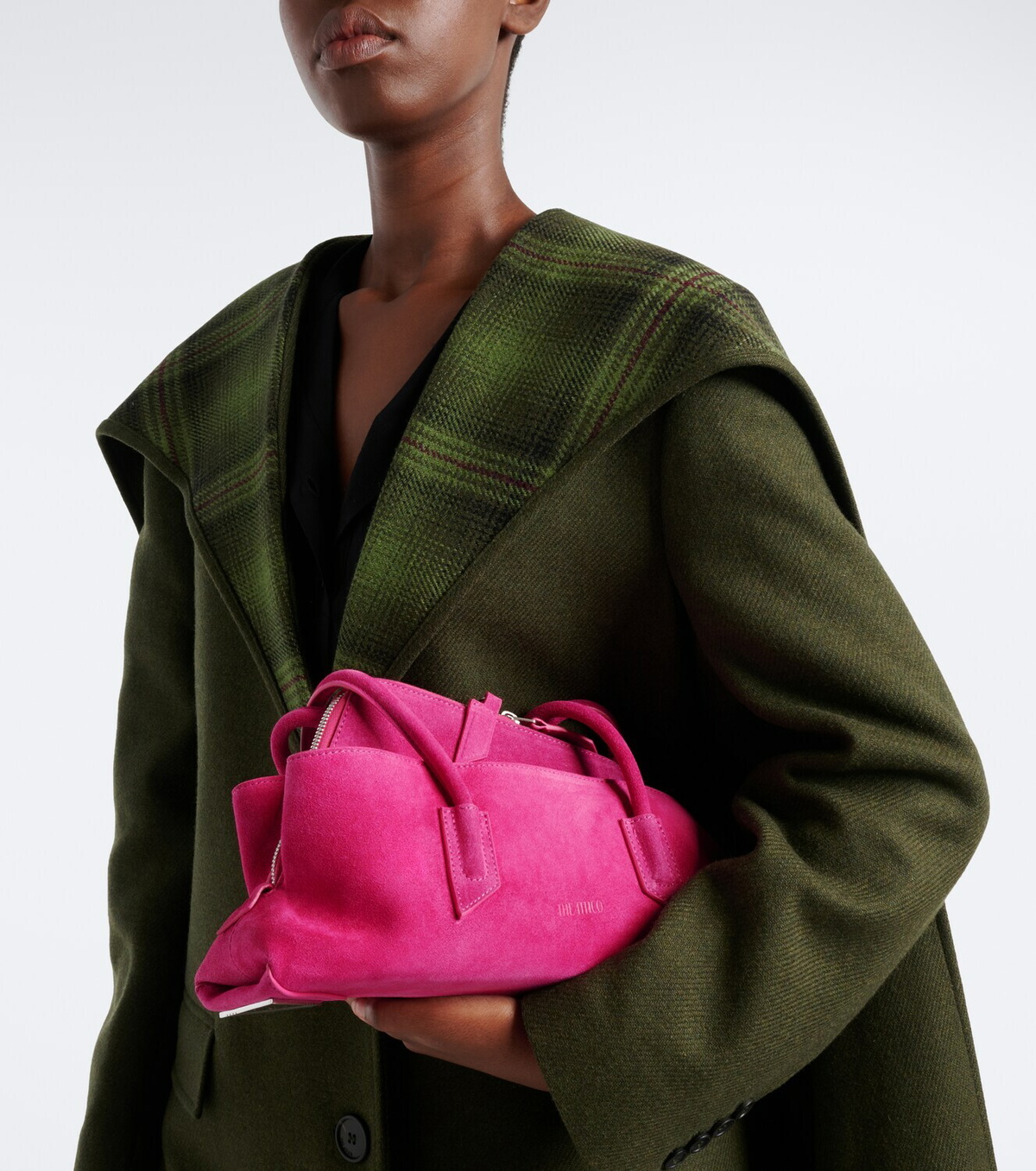 The Attico La Passeggiata Small suede tote bag