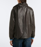 Loewe Scarf-detail leather jacket