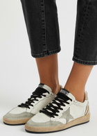 Golden Goose Ball Star Distressed Leather Sneakers White