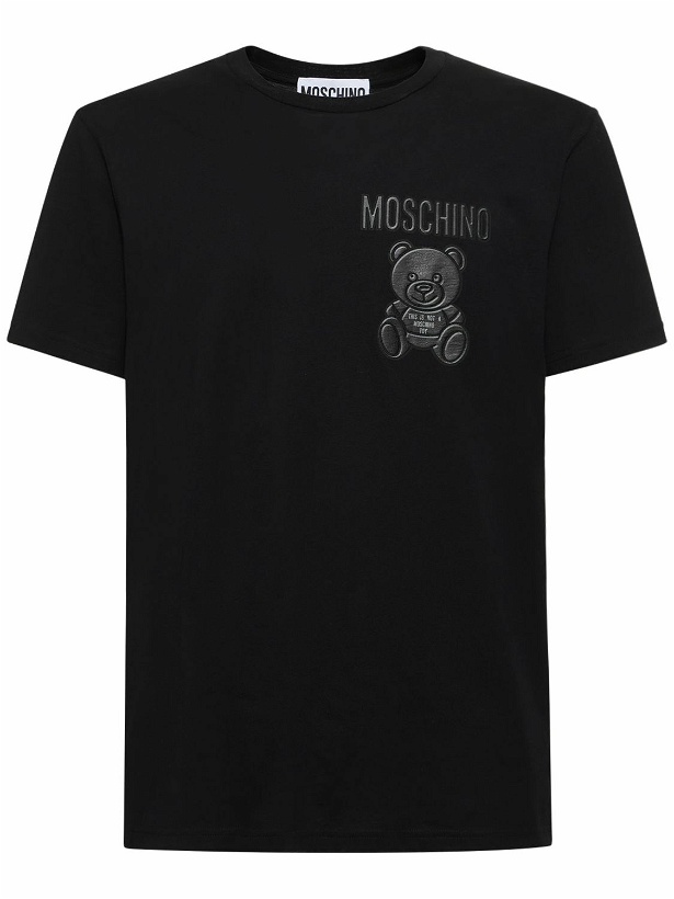 Photo: MOSCHINO - Teddy Printed Cotton Jersey T-shirt