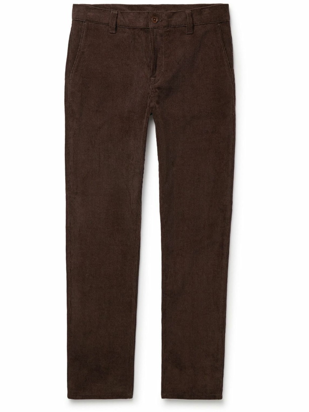 Photo: Nudie Jeans - Easy Alvin Slim-Fit Cotton-Corduroy Trousers - Brown