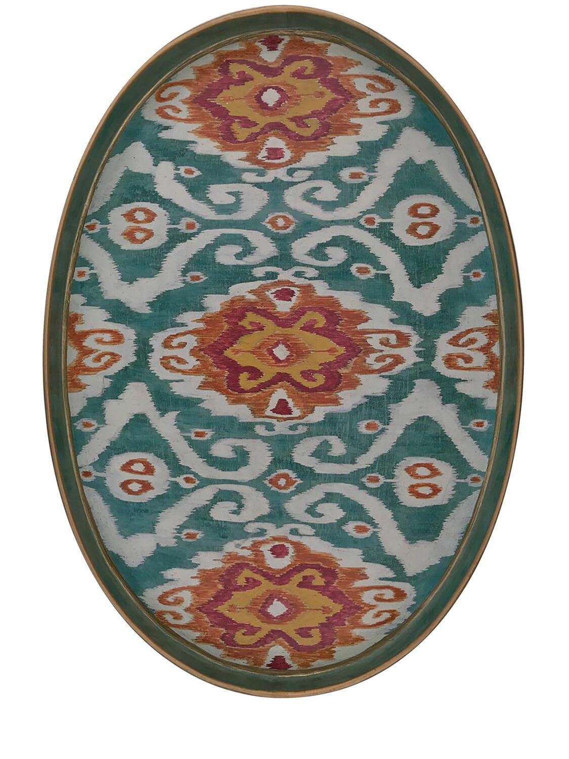 LES OTTOMANS Ikat Hand-painted Iron Tray