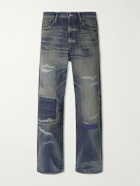 Neighborhood - Savage Distressed Wide-Leg Jeans - Blue