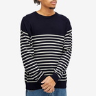 YMC Men's Suedehead Crew Knit Sweater in Ecru