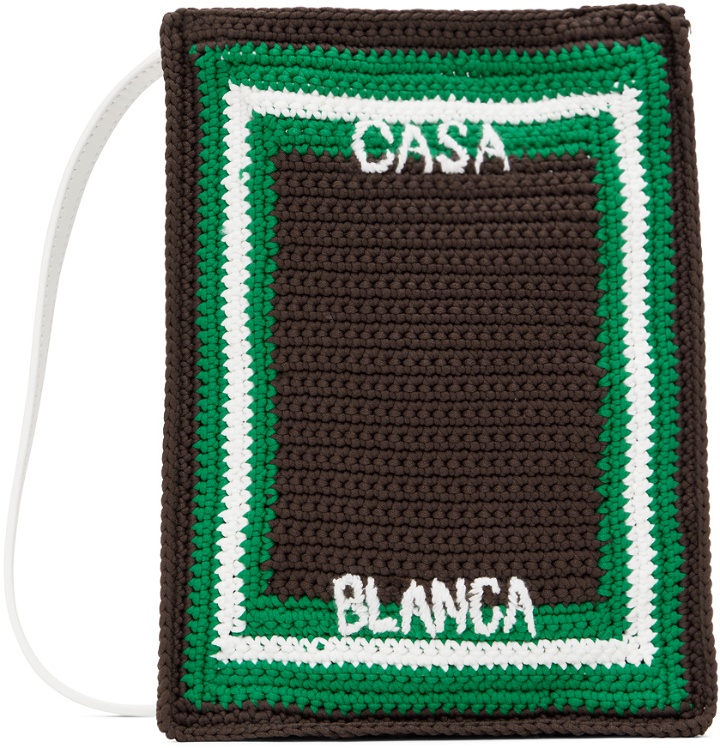 Photo: Casablanca Brown Scuba Mini Crocheted Bag
