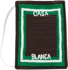Casablanca Brown Scuba Mini Crocheted Bag