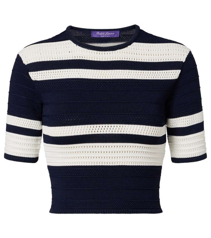 Photo: Ralph Lauren Collection Knitted striped crop top