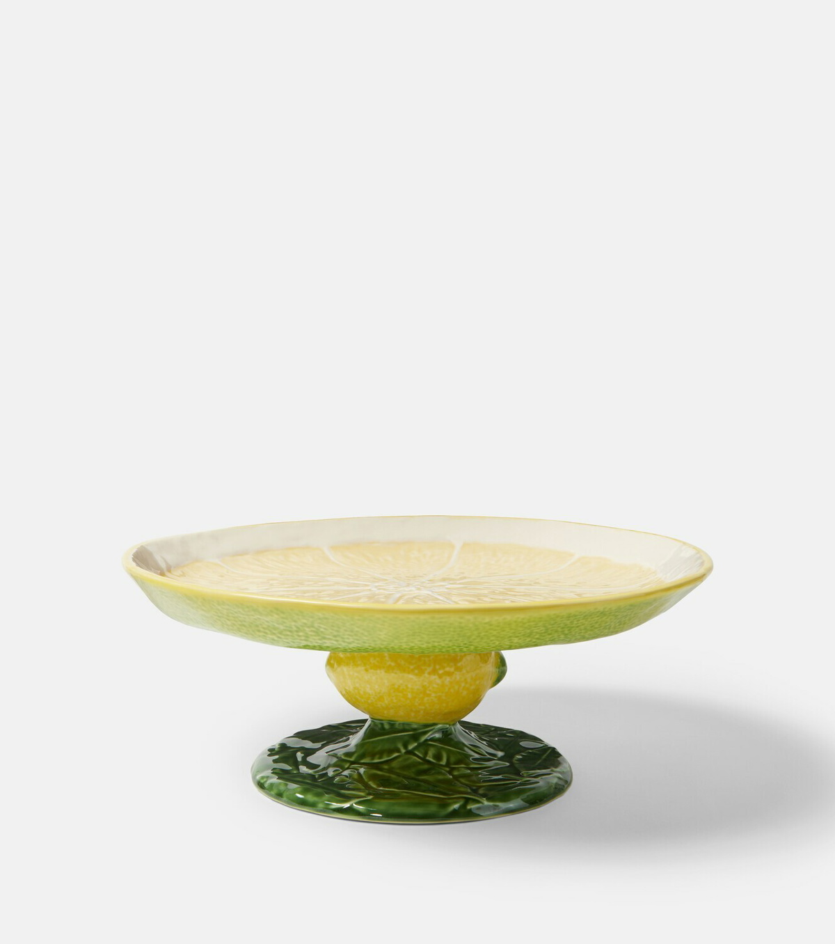 Bordallo Pinheiro Lemon ceramic cake stand