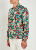 Les Deux Floral-jacquard Woven Overshirt Multicoloured 1