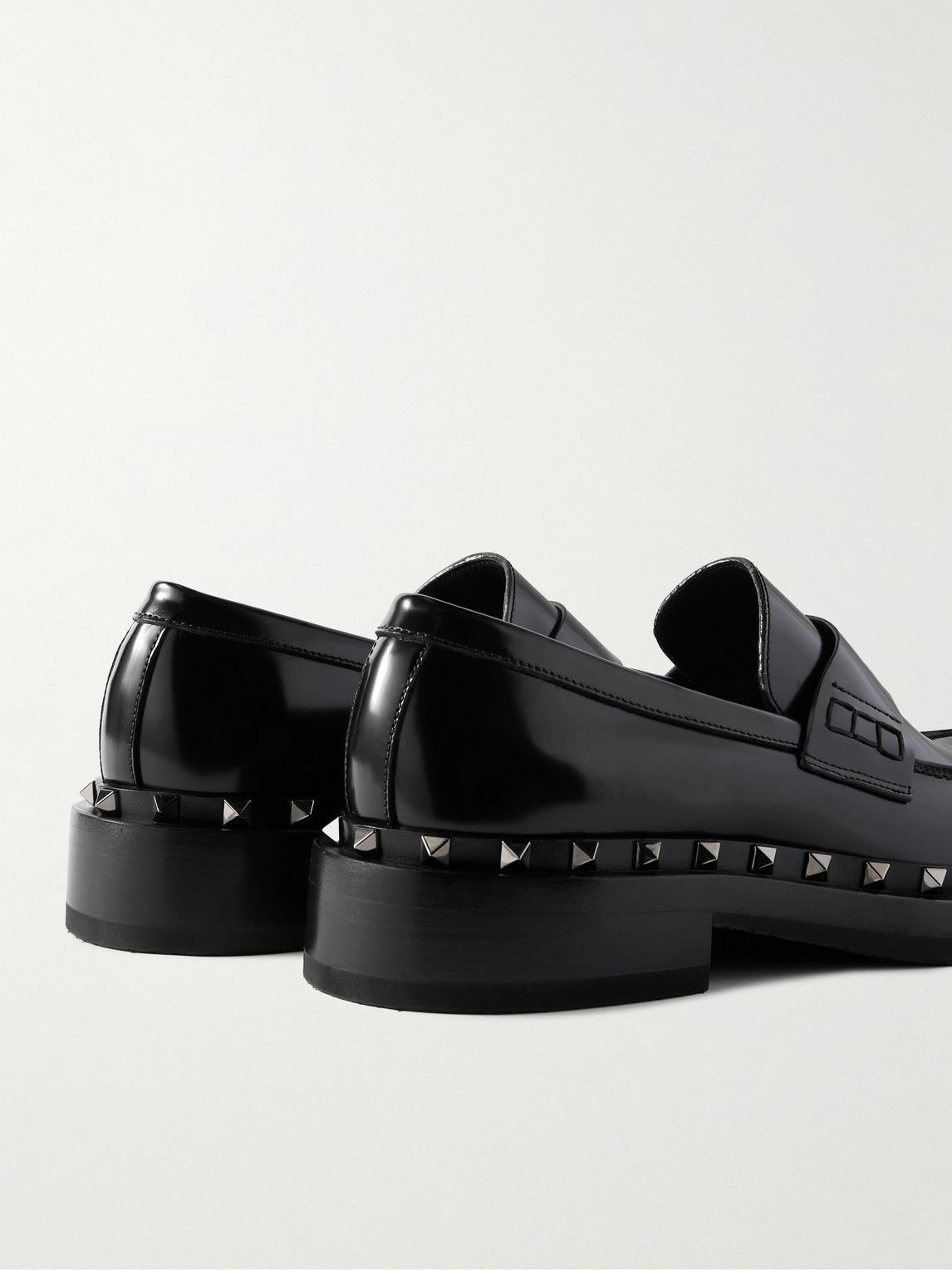 Valentino Garavani - Rockstud Studded Glossed-Leather