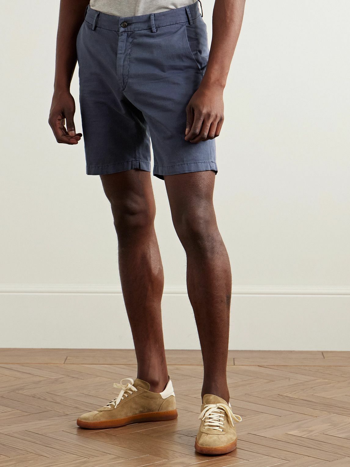 Peter Millar - Somerset Slim-Fit Cotton-Blend Twill Shorts - Blue
