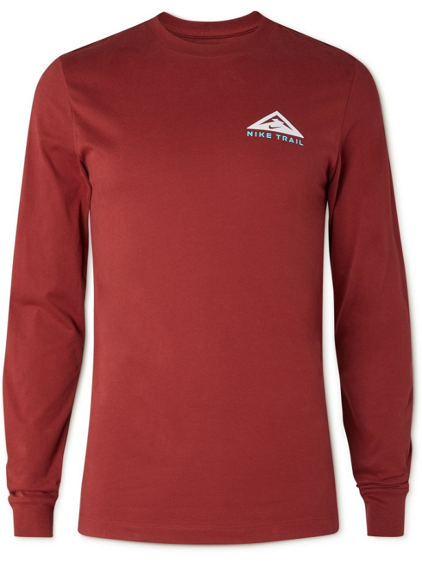 Photo: NIKE RUNNING - Trail Logo-Print Dri-FIT T-Shirt - Red