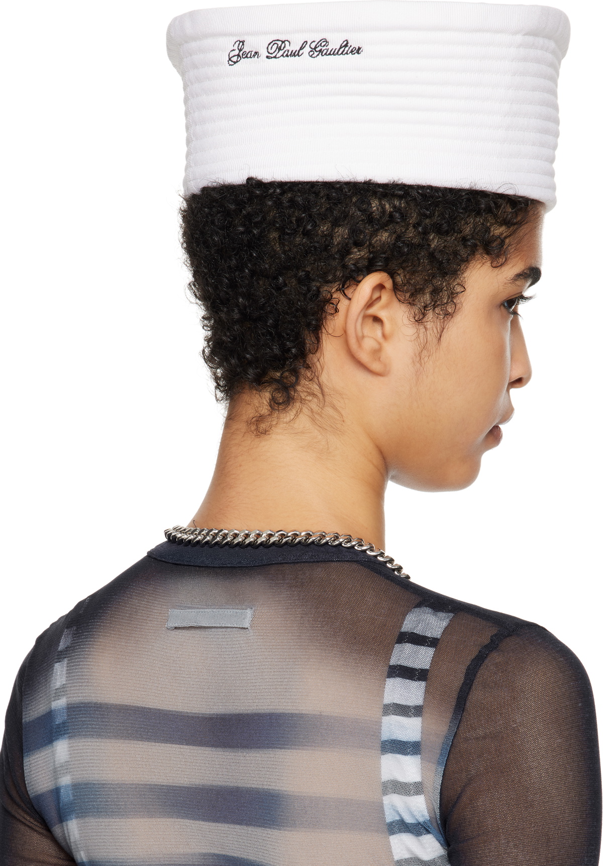 帽子 Jean Paul GAULTIER - hunting cap Jean Paul Gaultier Black & White Nylon Chapka Printed Tartan
